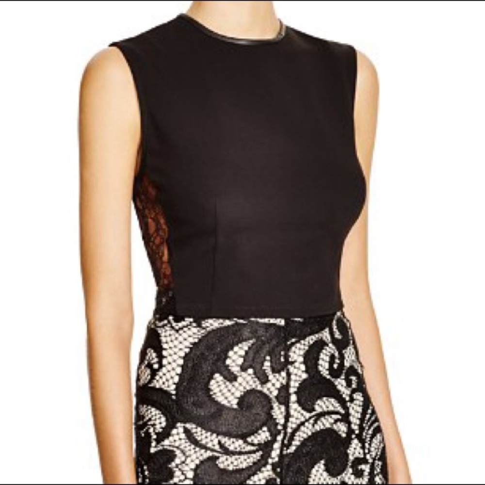 Alice + Olivia Flynn Lace Inset Top